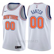 Camiseta New York Knicks Enes Kanter #00 Statement 2017-18 Blanco