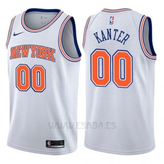 Camiseta New York Knicks Enes Kanter #00 Statement 2017-18 Blanco