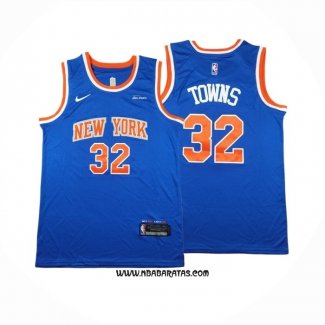 Camiseta New York Knicks Karl-Anthony Towns #32 Icon 2024-25 Azul
