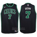 Camiseta Nino Boston Celtics Jaylen Brown #7 Statement 2017-18 Negro