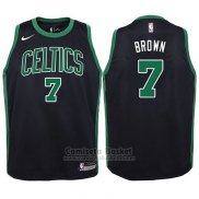 Camiseta Nino Boston Celtics Jaylen Brown #7 Statement 2017-18 Negro