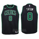 Camiseta Nino Boston Celtics Jayson Tatum Statement #0 2017-18 Negro