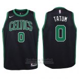 Camiseta Nino Boston Celtics Jayson Tatum Statement #0 2017-18 Negro