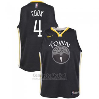 Camiseta Nino Golden State Warriors Quinn Cook Statement #4 2017-18 Gris