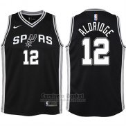 Camiseta Nino San Antonio Spurs Lamarcus Aldridge Icon #12 2017-18 Negro