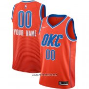 Camiseta Oklahoma City Thunder Personalizada Statement 2019-20 Naranja