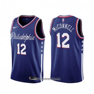 Camiseta Philadelphia 76ers T.j. Mcconnell #12 Ciudad 2019-20 Azul