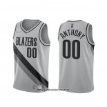 Camiseta Portland Trail Blazers Carmelo Anthony #00 Earned 2020-21 Gris