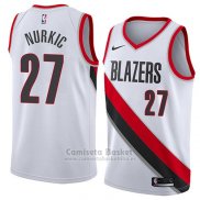 Camiseta Portland Trail Blazers Jusuf Nurkic #27 Association 2018 Blanco