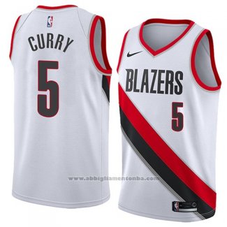 Camiseta Portland Trail Blazers Seth Curry #5 Statement 2018 Blanco