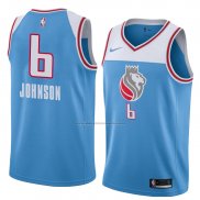 Camiseta Sacramento Kings Joe Johnson Ciudad 2018 Azul