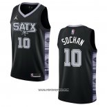 Camiseta San Antonio Spurs Jeremy Sochan #10 Statement 2022-23 Negro