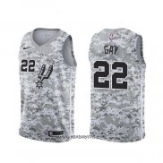Camiseta San Antonio Spurs Rudy Gay #22 Earned Camuflaje