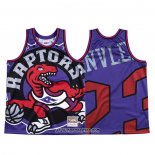 Camiseta Toronto Raptors Fred Vanvleet #23 Mitchell & Ness Big Face Violeta