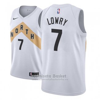 Camiseta Toronto Raptors Kyle Lowry #7 Ciudad 2018 Blanco