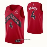 Camiseta Toronto Raptors Scottie Barnes #4 Icon 2020-21 Rojo