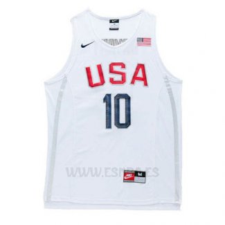 Camiseta USA 2016 Kobe Bryant #10 Blanco