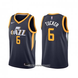 Camiseta Utah Jazz Rayjon Tucker #6 Icon Edition Azul