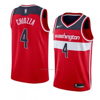 Camiseta Washington Wizards Chris Chiozza #4 Icon 2018 Rojo