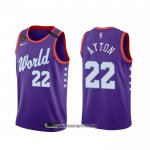 Camiseta 2020 Rising Star Deandre Ayton #22 World Violeta