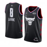 Camiseta All Star 2019 Chicago Bulls Zach Lavine #8 Negro