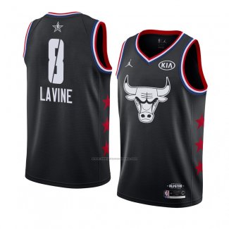 Camiseta All Star 2019 Chicago Bulls Zach Lavine #8 Negro