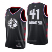 Camiseta All Star 2019 Dallas Mavericks Dirk Nowitzki #41 Negro