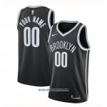 Camiseta Brooklyn Nets Personalizada Icon 2020-21 Negro
