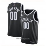 Camiseta Brooklyn Nets Personalizada Icon 2020-21 Negro