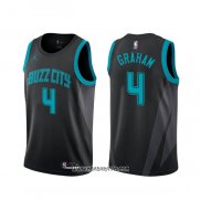 Camiseta Charlotte Hornets Devonte' Graham #4 Ciudad Negro