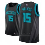 Camiseta Charlotte Hornets Kemba Walker #15 Ciudad 2018-19 Negro