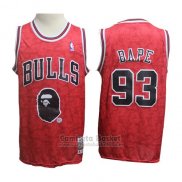 Camiseta Chicago Bulls Bape #93 Rojo Hardwood Classics