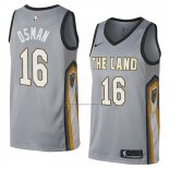 Camiseta Cleveland Cavaliers Cedi Osman #16 Ciudad 2018 Gris