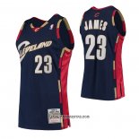 Camiseta Cleveland Cavaliers Lebron James #23 Mitchell & Ness 2008-09 Azul