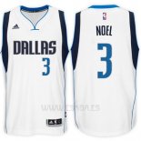 Camiseta Dallas Mavericks Nerlens Noel #3 Blanco