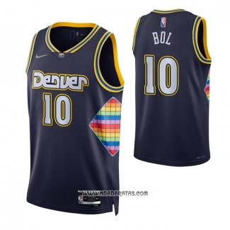 Camiseta Denver Nuggets Bol Bol #10 Ciudad 2021-22 Azul