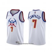 Camiseta Denver Nuggets Facundo Campazzo #7 Earned 2020-21 Blanco