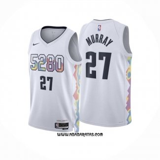 Camiseta Denver Nuggets Jamal Murray #27 Ciudad 2024-25 Blanco
