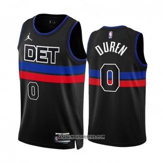 Camiseta Detroit Pistons Jalen Duren #0 Statement 2022-23 Negro