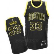 Camiseta Electricidad Moda Boston Celtics Larry Bird #33 Negro
