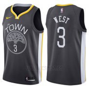 Camiseta Golden State Warriors David West #3 The Town Statement 2017-18 Negro