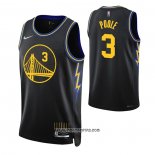 Camiseta Golden State Warriors Jordan Poole #3 Ciudad 2021-22 Negro
