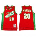 Camiseta Historic Retro Seattle SuperSonics Gary Payton #20 Rojo