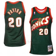 Camiseta Historic Retro Seattle SuperSonics Gary Payton #20 Verde