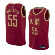 Camiseta Houston Rockets Isaiah Hartenstein #55 Ciudad 2018-19 Rojo