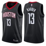 Camiseta Houston Rockets James Harden #13 Statement 2017-18 Negro