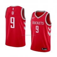 Camiseta Houston Rockets Zhou Qi #9 Icon 2018 Rojo