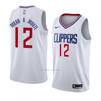 Camiseta Los Angeles Clippers Luc Mbah A Moute #12 Association 2018 Blanco