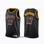 Camiseta Los Angeles Lakers Dennis Schroder #17 Earned 2020-21 Negro