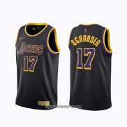 Camiseta Los Angeles Lakers Dennis Schroder #17 Earned 2020-21 Negro